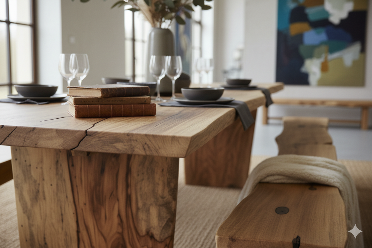 Mesa de Madera de Tamarindo para Comedor