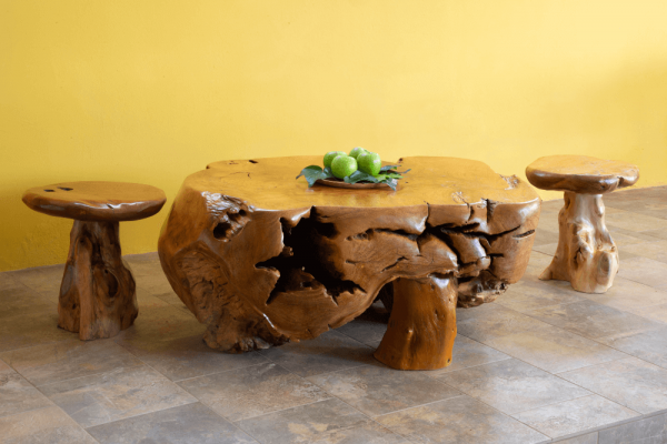 Conjunto de mesa de madera Amorfa